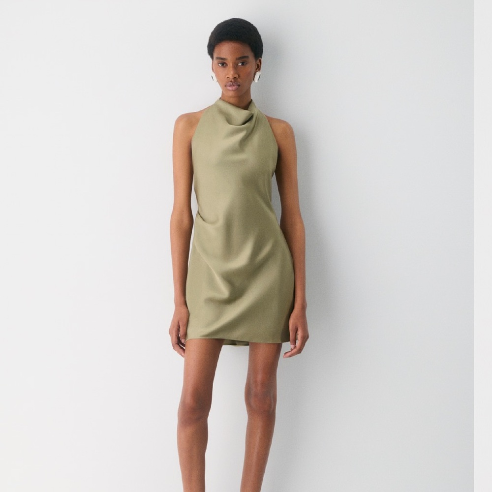 Audience Olive Green mini Dress aritzia